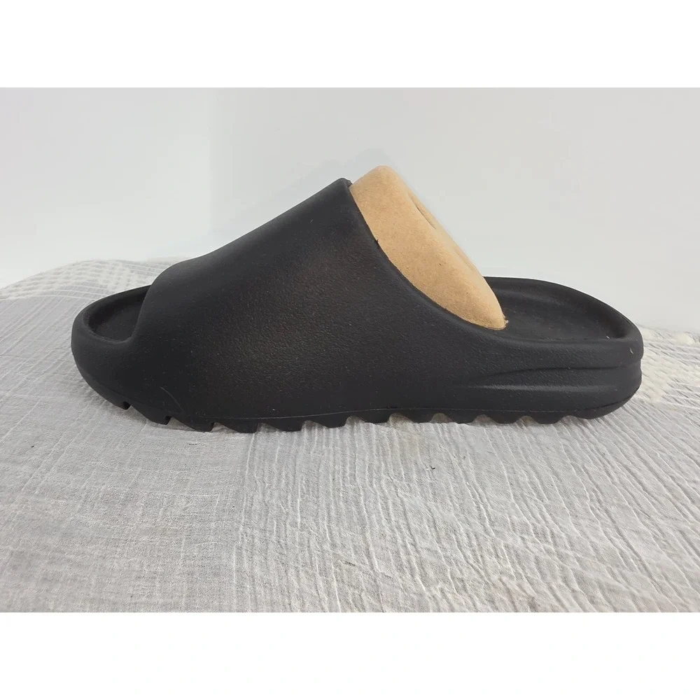 Mens Black Foam Slide Sandals Open Toe Platform Comfort Slides YS-01 Size 10US